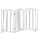 PawHut Foldable Dog Gate, Freestanding Pet Gate with Two Support Feet