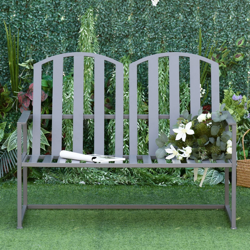 Outsunny Garden Bench = Grey