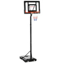 SPORTNOW 2.1-2.6m Basketball Hoop and Stand w/ Weighted Base and Wheels