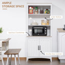 HOMCOM Kitchen Cupboard with 3-tier Shelving Double-door Storage Cabinet