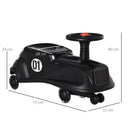 Kids Ride On Wiggle Car - Black