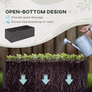 Outsunny Galvanised Steel Outdoor Raised Bed w/ Reinforced Rods, Dark Grey