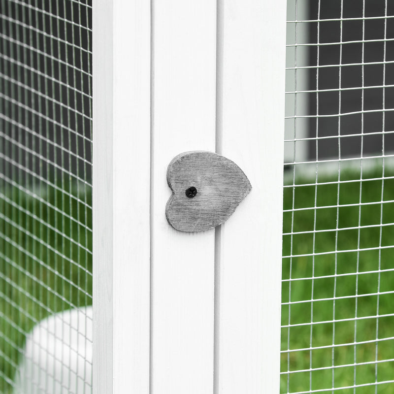 Pawhut Rabbit Hutch Grey