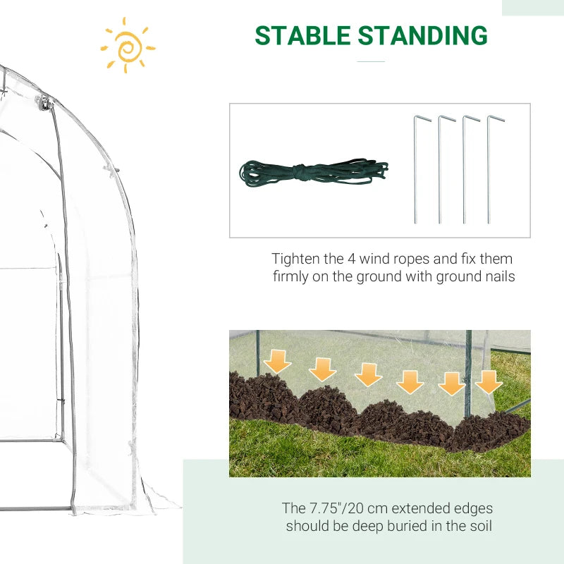 Outsunny Walk in Transparent Greenhouse