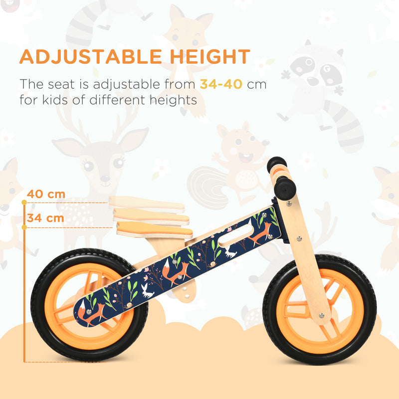 HOMCOM Kids Balance Bike 12inch - Black