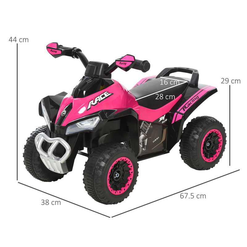 Kids Manual Ride On Quad Bike - Pink