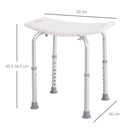 HOMCOM Shower Stool White