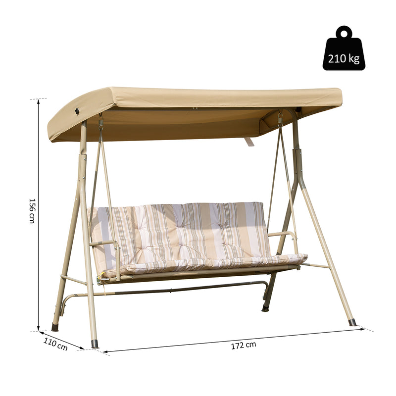 Outsunny 3 Seater Swing Bench