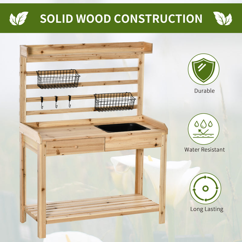 Outsunny Potting Bench Table