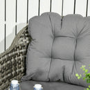 Outsunny 4 PCS Rattan Garden Furniture, Padded Cushions Conversation Sofa Set