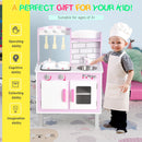 Kids Kitchen Playset with Stand, Pots, Pans & Utensils