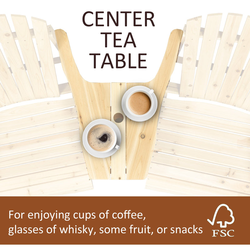 Outsunny Adirondack Chairs -  Natural