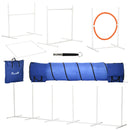 PawHut Six-Piece Dog Agility Equpiment Set w/ Carry Bag