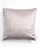French Velvet Piped Cushion Cover 55 x 55cm - Silver