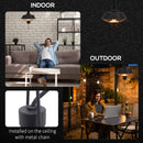 Outsunny Outdoor Electric Heater Halogen 2100W-Black