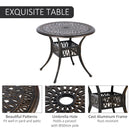 Outsunny 5 Piece Black cast aluminium  Patio Dining Set