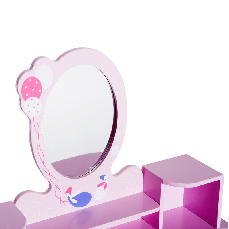 HOMCOM Kids Dressing Table Set