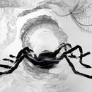 Halloween Animated Walking Spider in Web 80cm