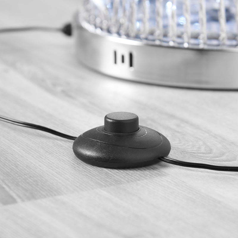 White aluminium shop spiral floor light
