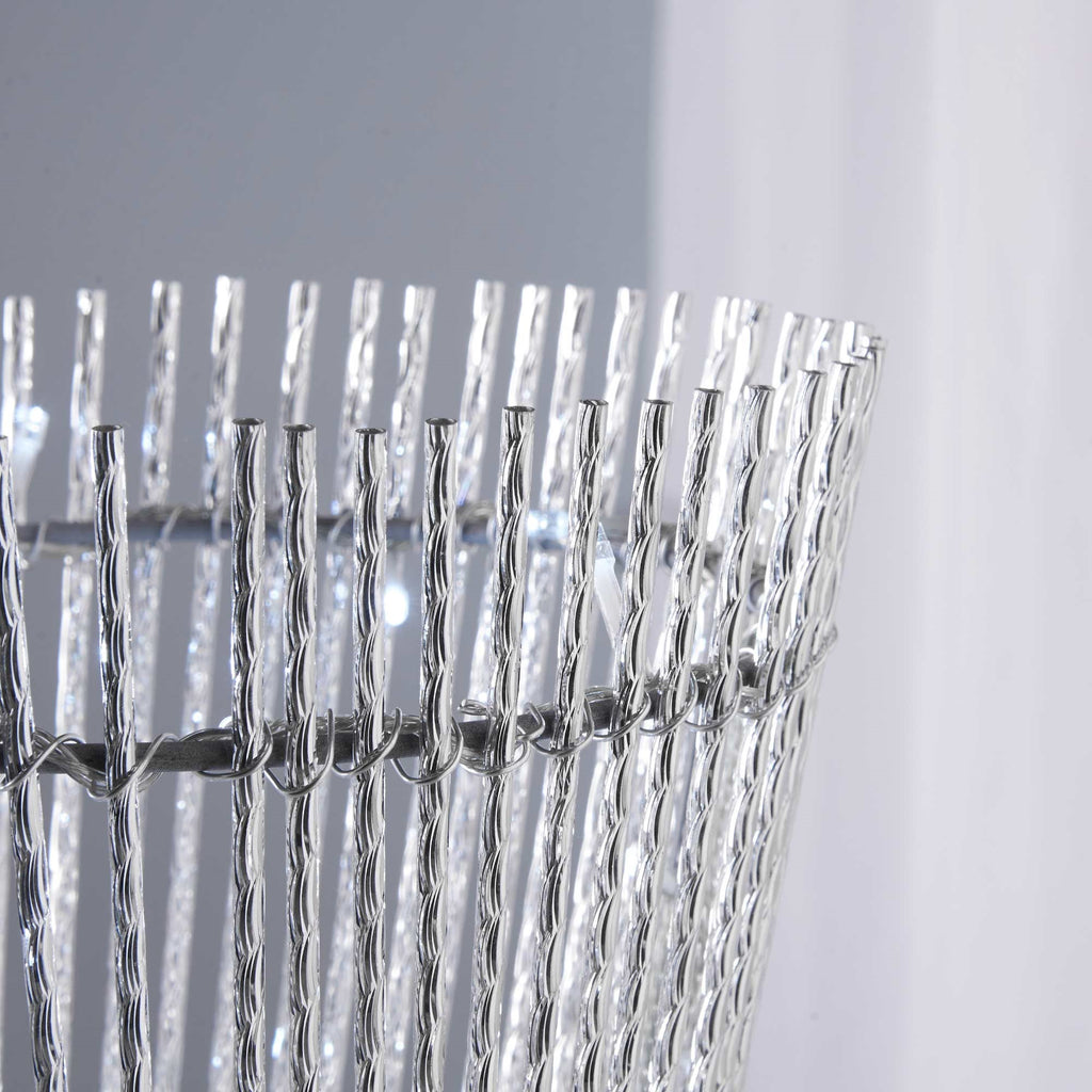 White aluminium spiral floor light clearance