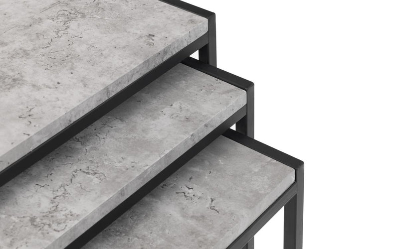 Staten Nest Of 3 Tables Concrete