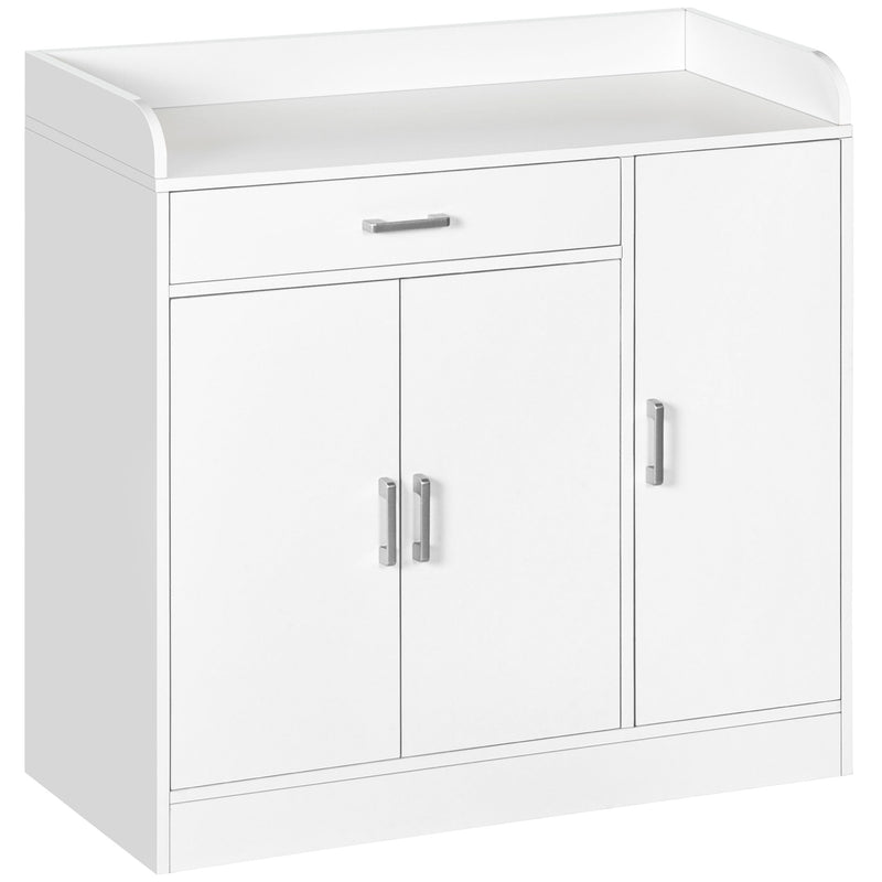 HOMCOM Modern Sideboard with Storage Cabinet, Floor Cupboard with Drawer White