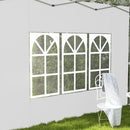 Outsunny Gazebo Side Panels for 3x3(m) or 3x4m Pop Up Gazebo, 2 Pack, White