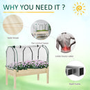 Outsunny Raised Garden Bed Outdoor Elevated Wood Planter
