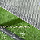 Outsunny Patio Bistro Set Folding Chairs & Coffee Table for Balcony,Grey