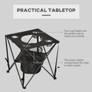 Outsunny Folding Camping Table Portable Picnic Table w/ Built-in Cooler & Carry Bag