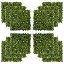 Outsunny 12PCS 50cm x 50cm Artificial Boxwood Panel Milan Grass with Flowers