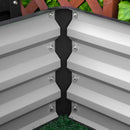 Outsunny Set of 2 Raised Garden Bed Galvanised Planter Box Easy Setup Grey