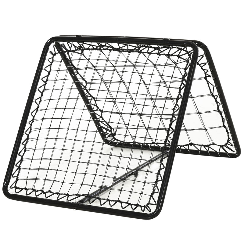 HOMCOM PE Mesh Double-Sided Outdoor Rebounder Net Black