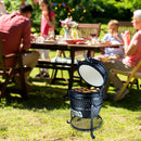 Outsunny Cast Iron Ceramic Charcoal BBQ Oven