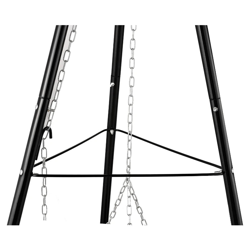 Outsunny Tripod Charcoal Barbecue Grill, size (70x70x165cm)-Black