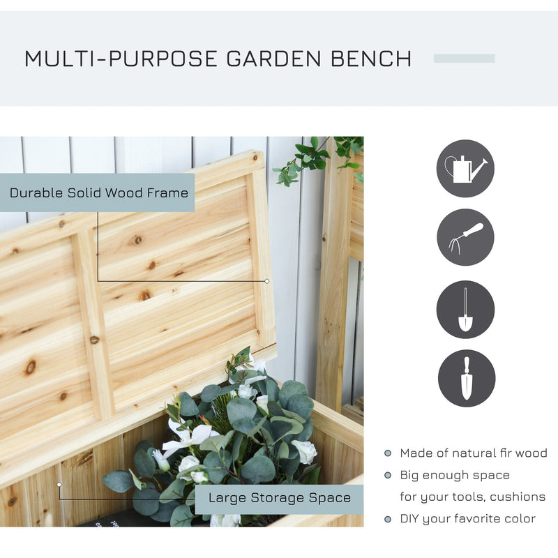 Outsunny Garden Bench - Natural