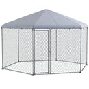 PawHut Walk in Chicken Run with Cover for 10-15 Chickens, Hens, Rabbits, Ducks