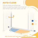 PawHut Adjustable Safety Gate w/ 1 Extensions and Four Adjustable Screws, White