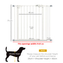 PawHut Adjustable Safety Gate w/ 1 Extensions and Four Adjustable Screws, White
