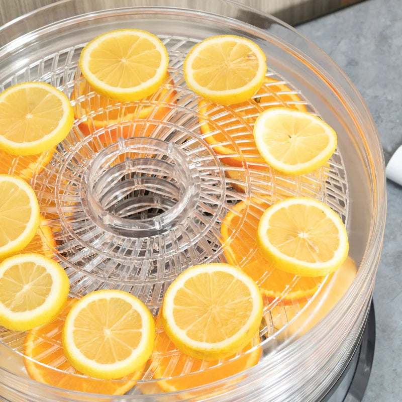 HOMCOM Food Dehydrator 5 Tier 250W - Stainless Steel