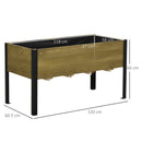 Outsunny Raised Garden Bed Elevated Wood Planter Box