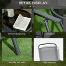 Outsunny Patio Bistro Set Folding Chairs & Coffee Table for Balcony,Grey