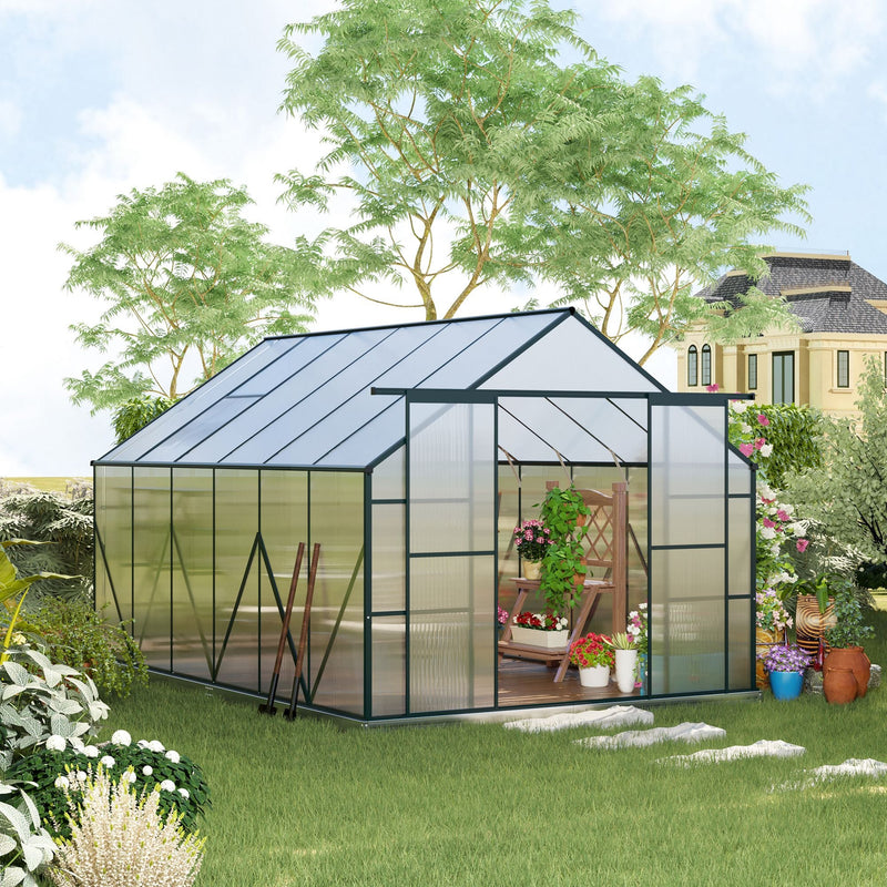 Outsunny Green House Walk-in 12' x 8' polycarbonate