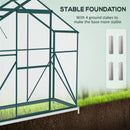 Outsunny 6 x 2.5ft Polycarbonate Greenhouse Aluminium Green House, Green