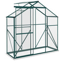 Outsunny 6 x 2.5ft Polycarbonate Greenhouse Aluminium Green House, Green