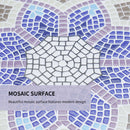 Outsunny Garden Table, Mosaic Round Patio Side Table With 60cm Ceramic Top