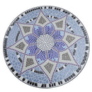 Outsunny Garden Table, Mosaic Round Patio Side Table With 60cm Ceramic Top