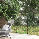 Outsunny 4PCs Decorative Garden Fencing 43in x 11.4ft Steel Border Edging