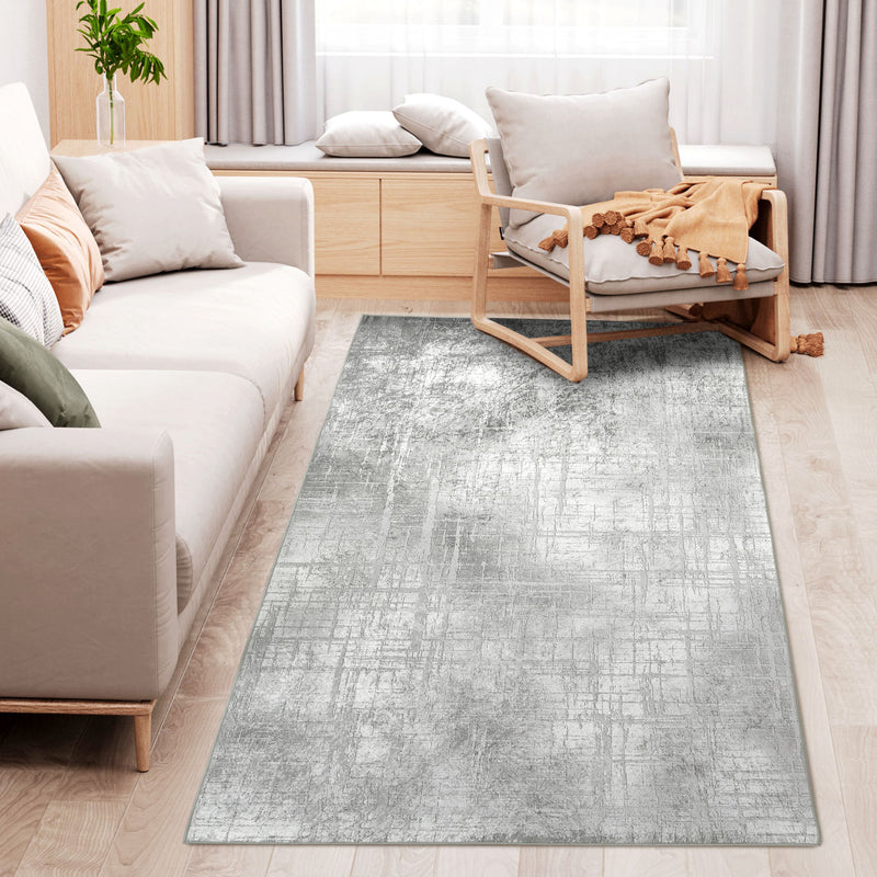 HOMCOM Grey Rug, Modern Abstract Carpet for Living Room Bedroom, 230 x 160cm