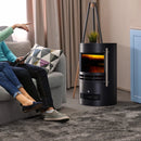 HOMCOM Electric Fireplace Heater 900W/1800W-Black